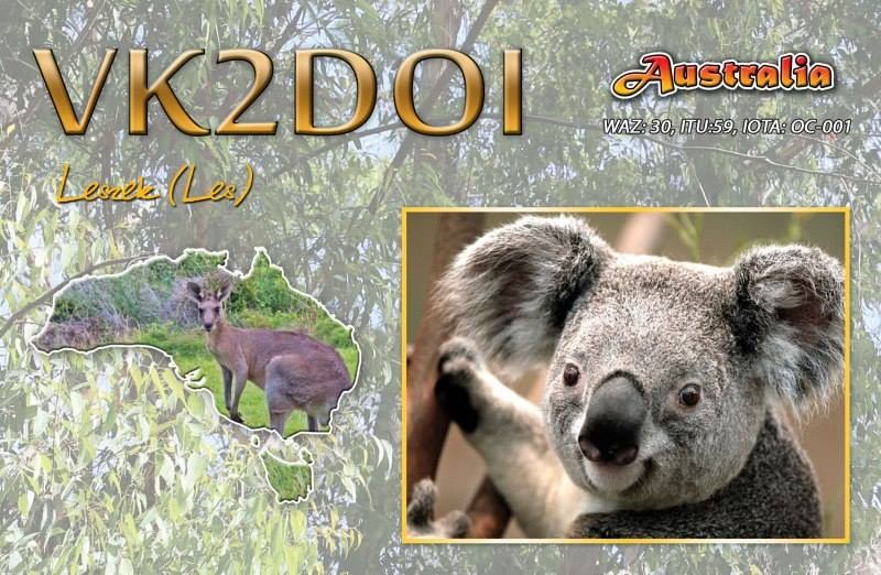 QSL card example